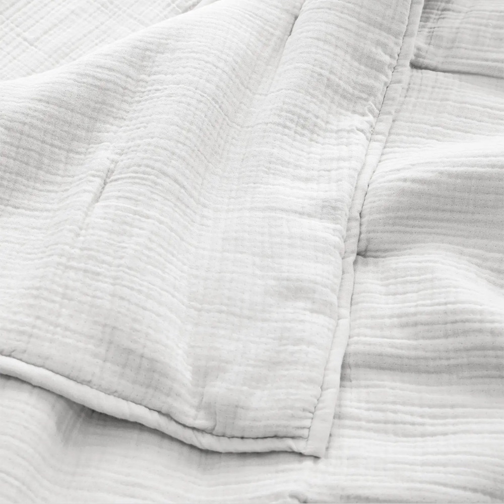 NWT Quince Organic Airy Gauze Dream Quilt White Queen New - Picture 4 of 6
